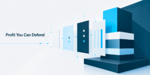 3D infographic illustration depicting ordered documentation, aligned records, and reduced uncertainty for earnings quality in business valuation.