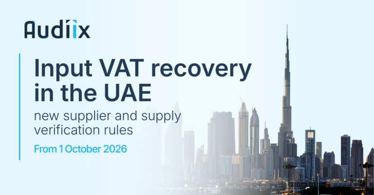 Input VAT recovery in the UAE: new supplier and supply verification rules from 1 October 2026